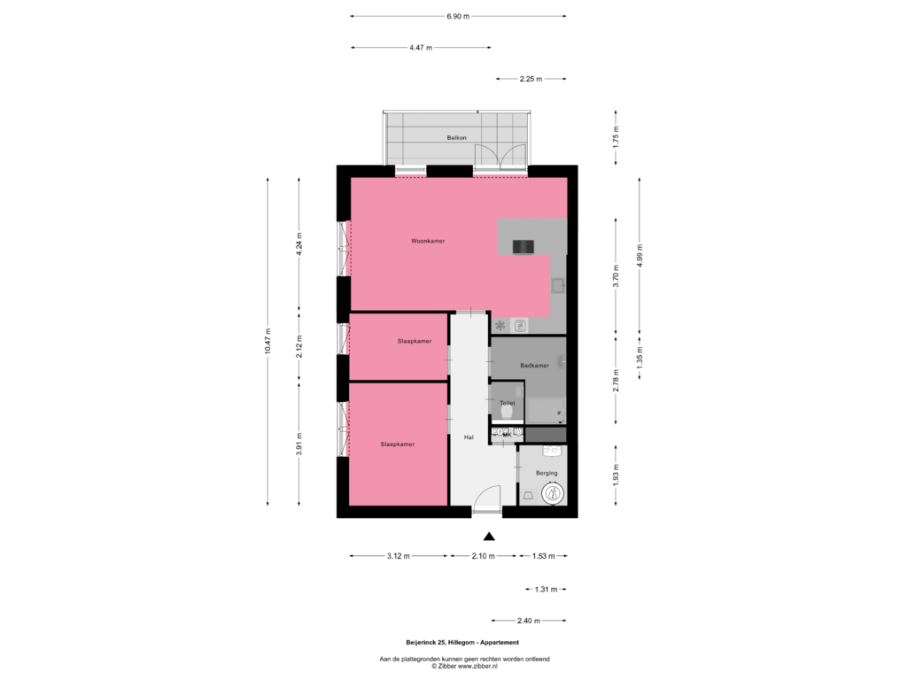 Bekijk plattegrond van Appartement van Beijerinck 25