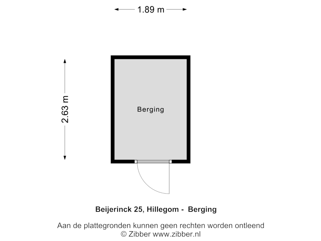 Bekijk plattegrond van Berging van Beijerinck 25