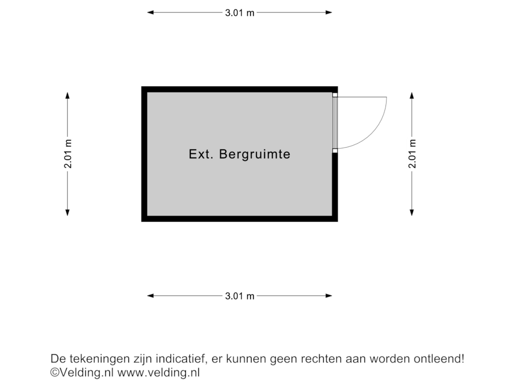 View floorplan of Ext Bergruimte of de Nieuwkamp 4