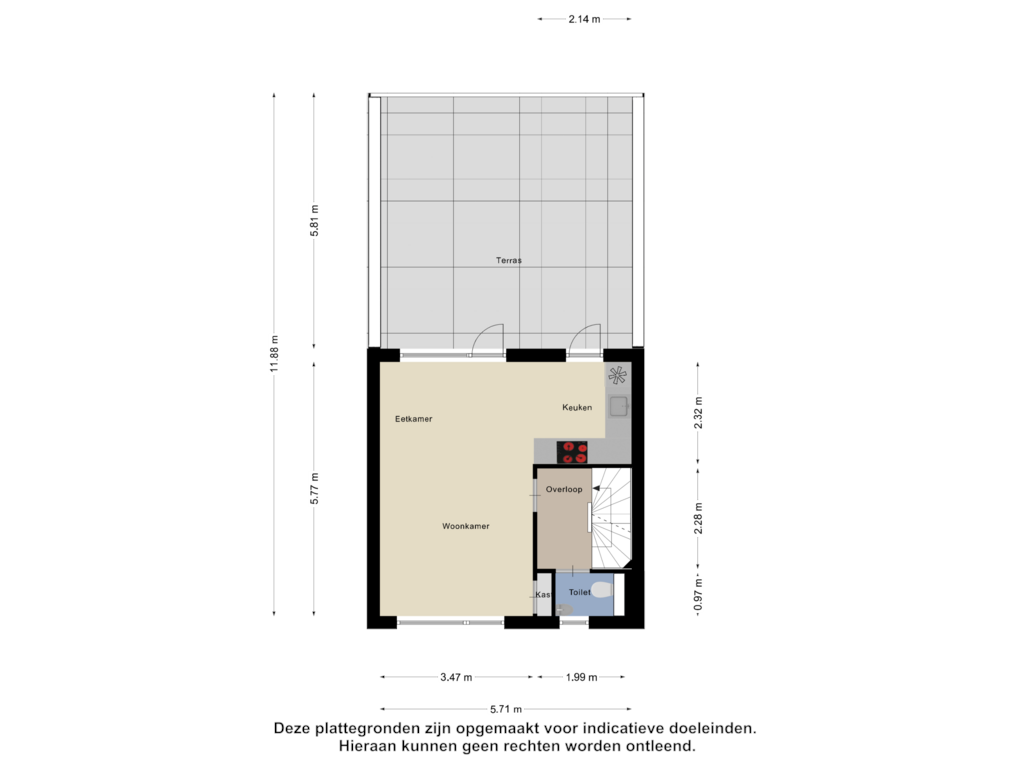 Bekijk plattegrond van Eerste Verdieping van Willem en Marialaan 68