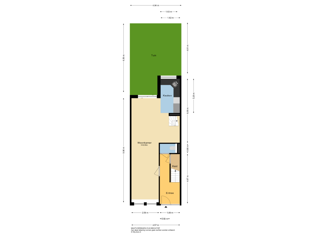 View floorplan of BEGANE GROND of Huysmansstraat 34