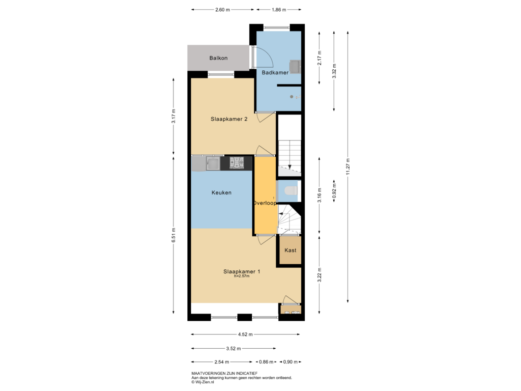 View floorplan of EERSTE VERDIEPING of Huysmansstraat 34