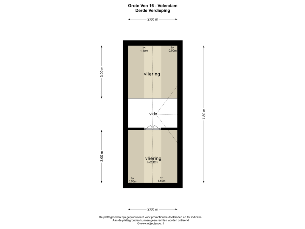 View floorplan of DERDE VERDIEPING of Grote Ven 16