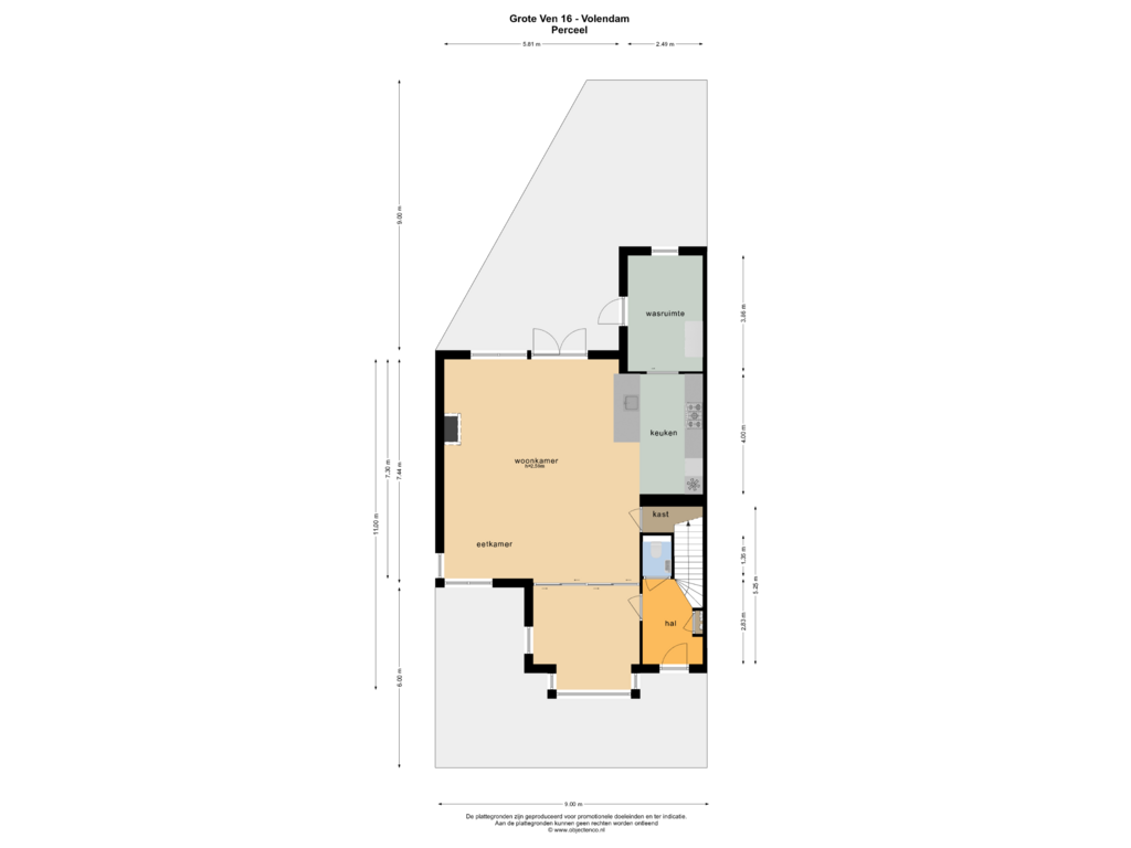 View floorplan of PERCEEL of Grote Ven 16