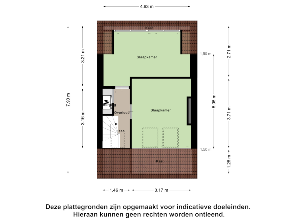 Bekijk plattegrond van Tweede Verdieping van Zeelandlaan 13