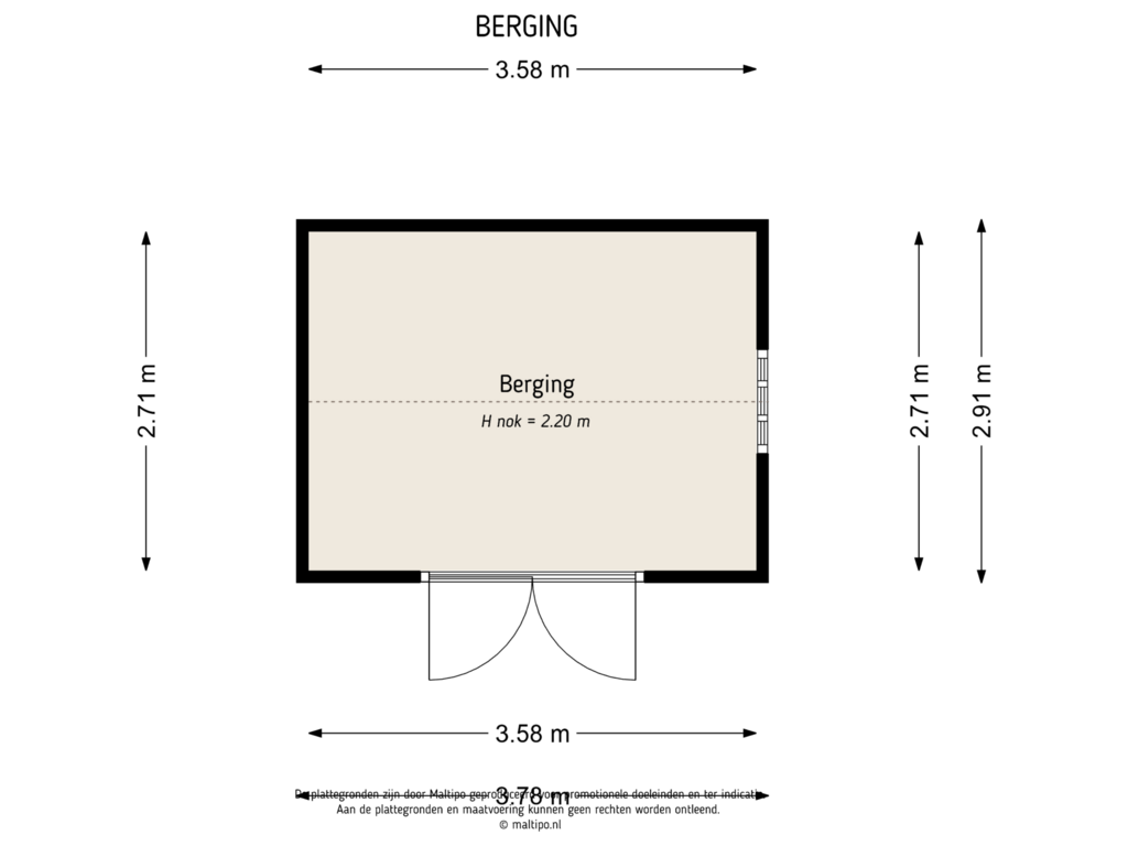 View floorplan of Berging of Mussentiend 13