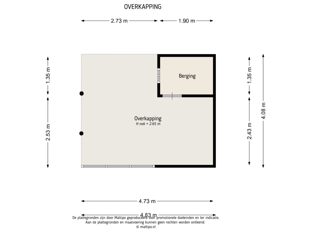 View floorplan of Overkapping of Mussentiend 13