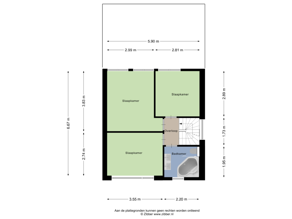 Bekijk plattegrond van Eerste Verdieping van Kruisherenstraat 2