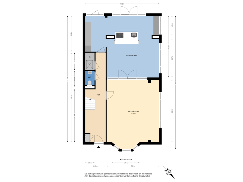 Bekijk plattegrond van Begane Grond van Gevers Deynootweg 28