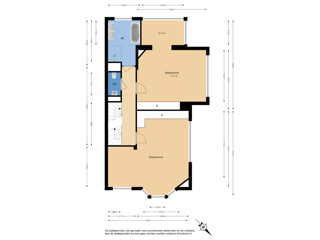 Bekijk plattegrond van 1e Verdieping van Gevers Deynootweg 28