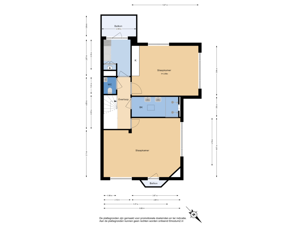 Bekijk plattegrond van 2e Verdieping van Gevers Deynootweg 28