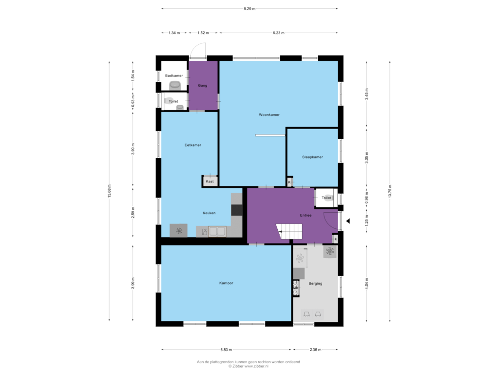 Bekijk plattegrond van Begane grond van Joostinkweg 6