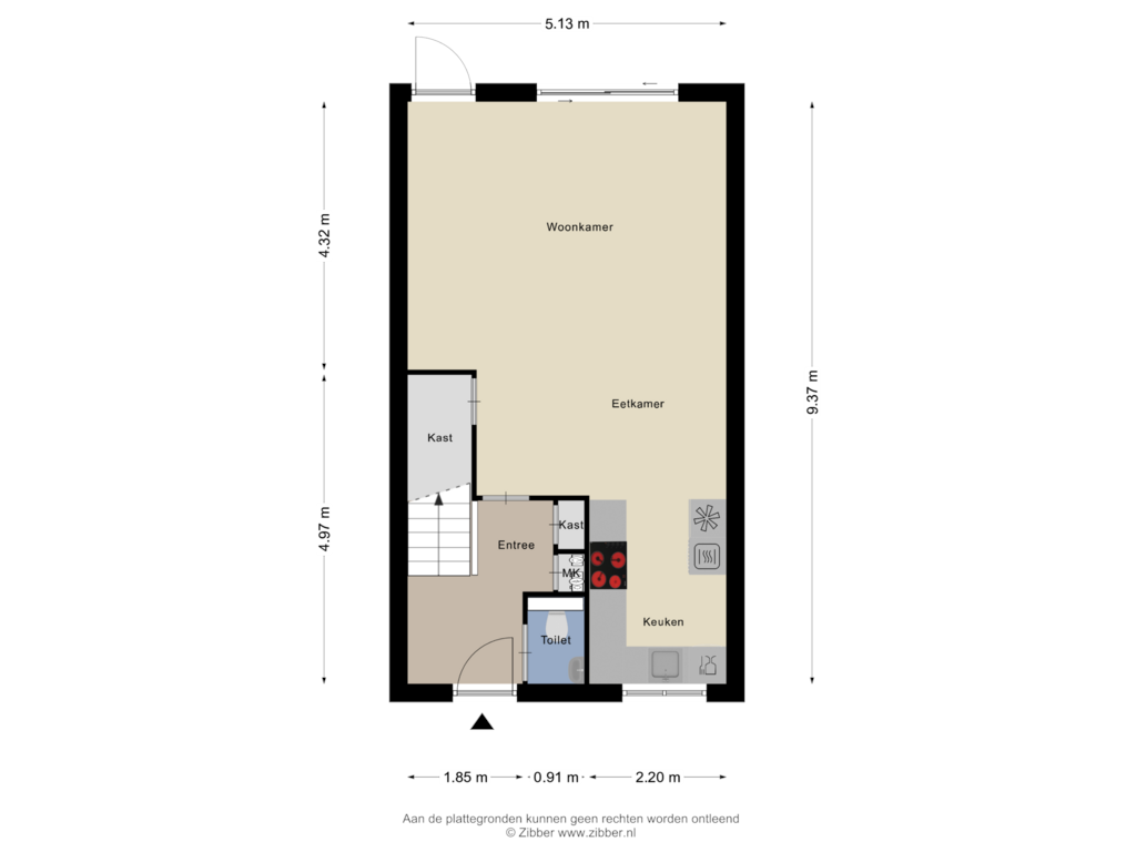 Bekijk plattegrond van Begane Grond van Parkrand 15