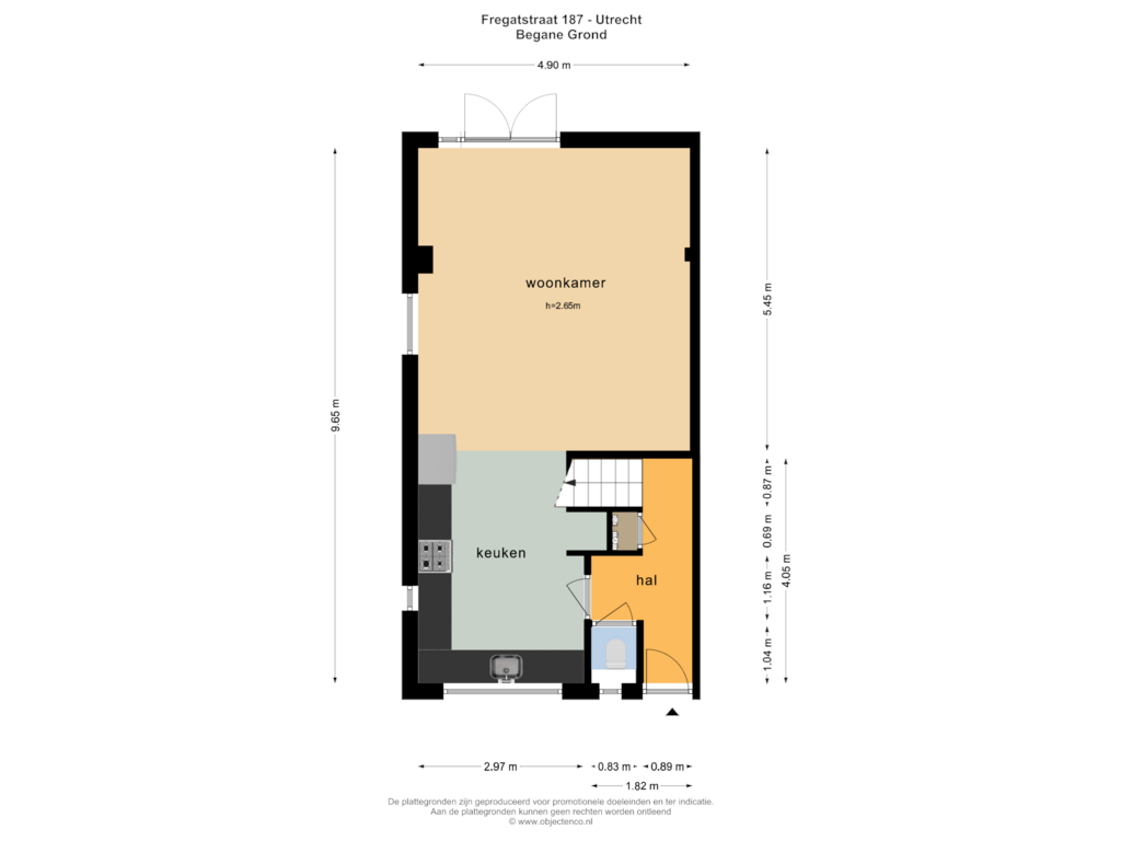 Bekijk plattegrond van Begane Grond van Fregatstraat 187