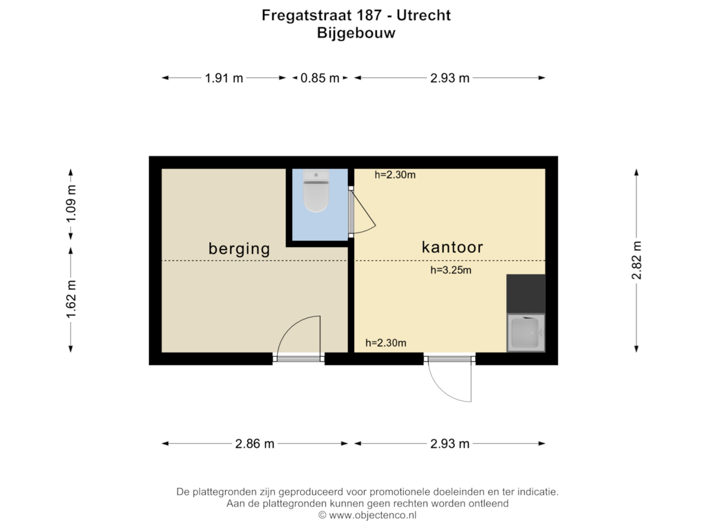 Bekijk plattegrond van Bijgebouw van Fregatstraat 187