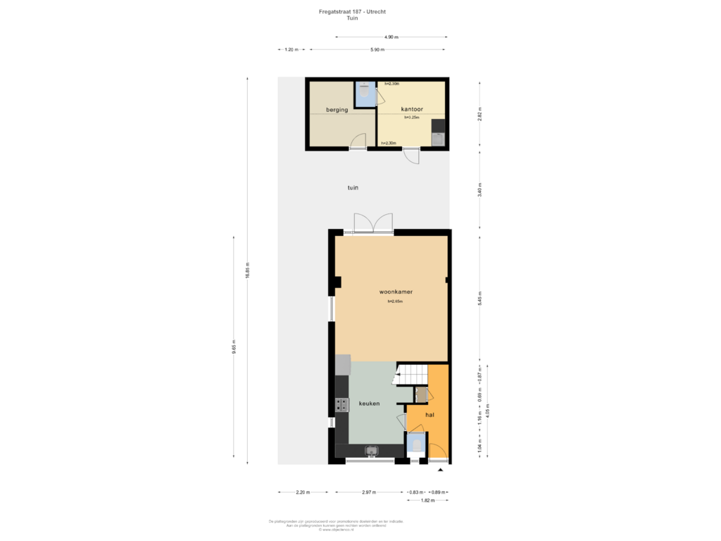 Bekijk plattegrond van Tuin van Fregatstraat 187