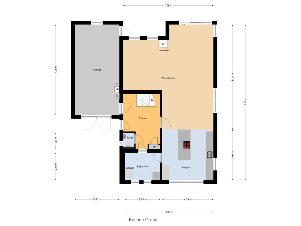 Bekijk plattegrond van Begane Grond van Meerkoetstraat 8