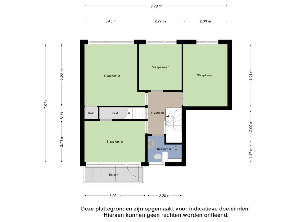 Bekijk plattegrond van Eerste Verdieping van Hengeloseweg 24