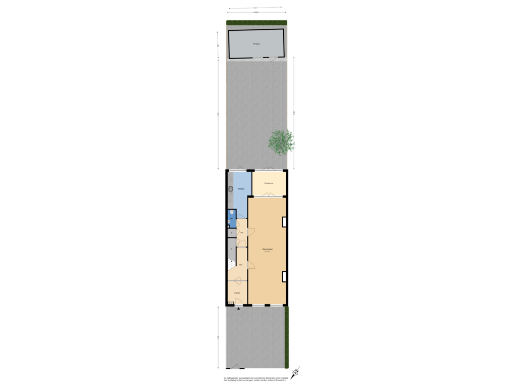 Bekijk plattegrond van perceel van Geestbrugweg 74