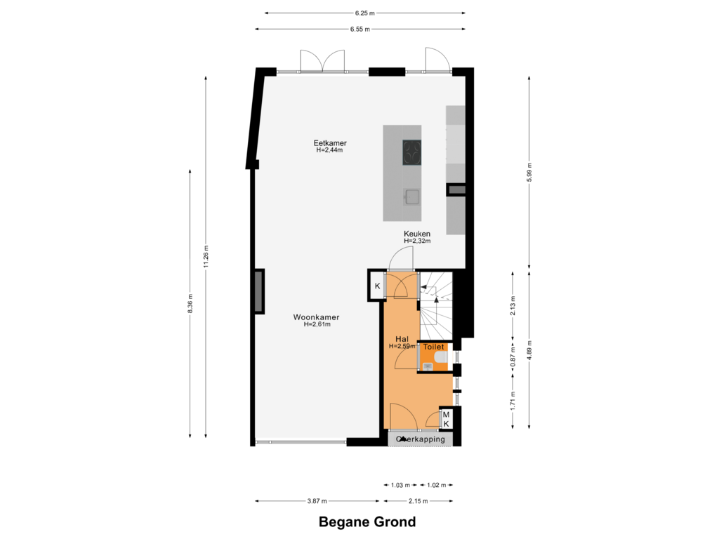 Bekijk plattegrond van Begane Grond van Anjoulaan 24