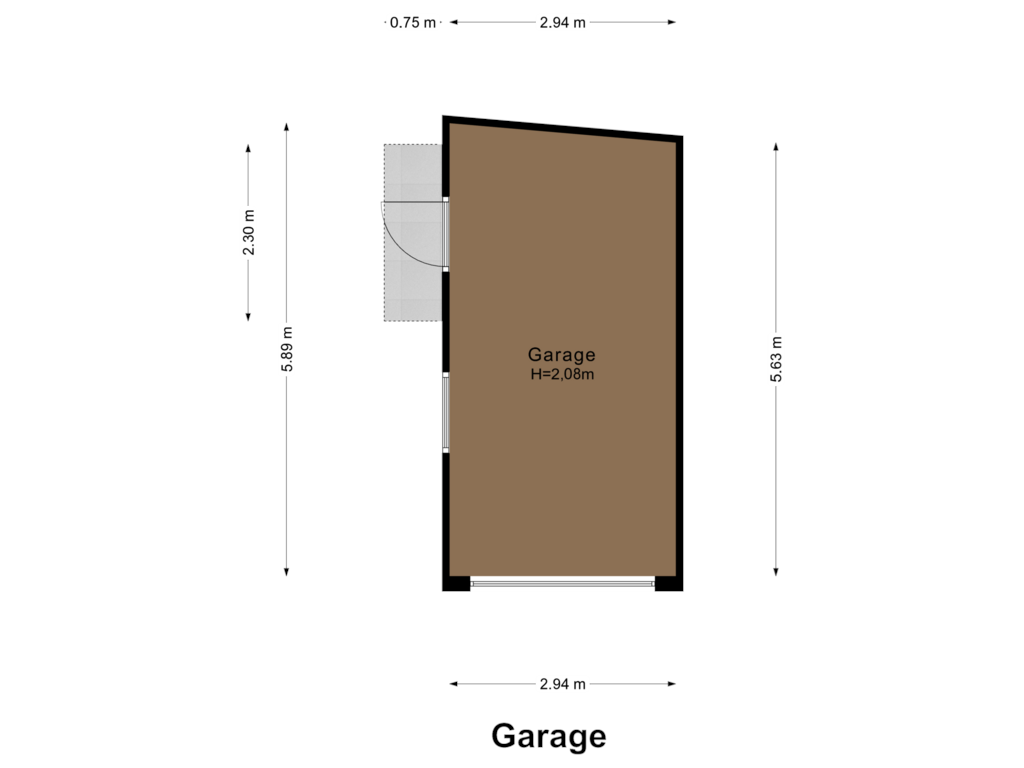 Bekijk plattegrond van Garage van Anjoulaan 24