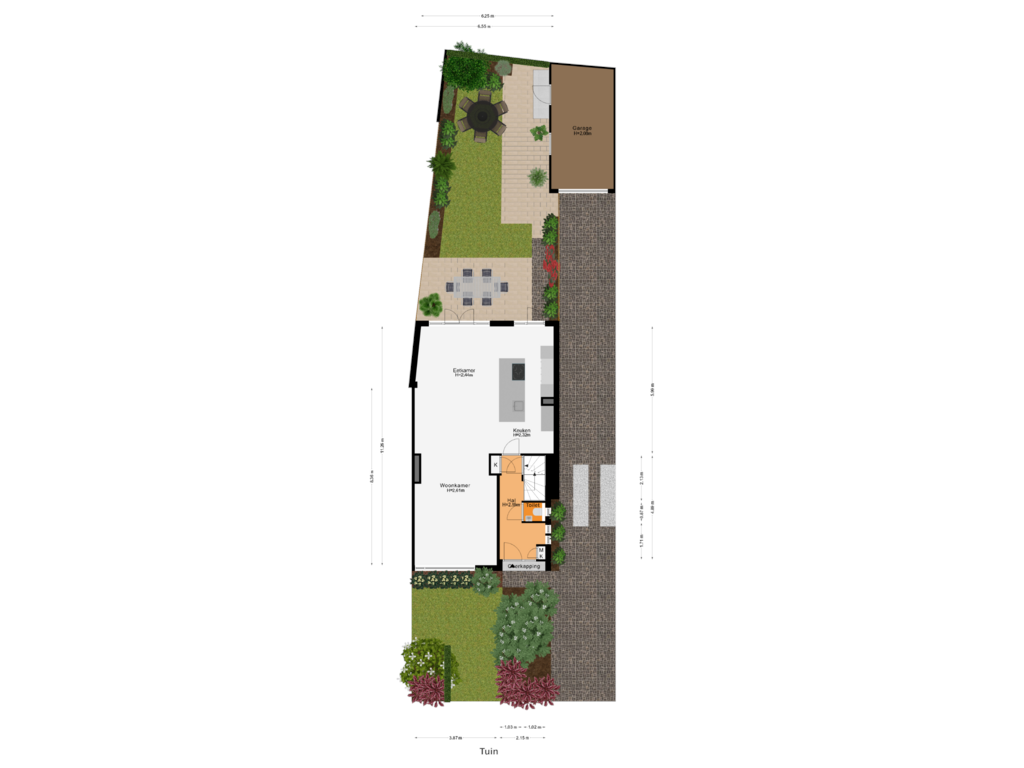 Bekijk plattegrond van Tuin van Anjoulaan 24