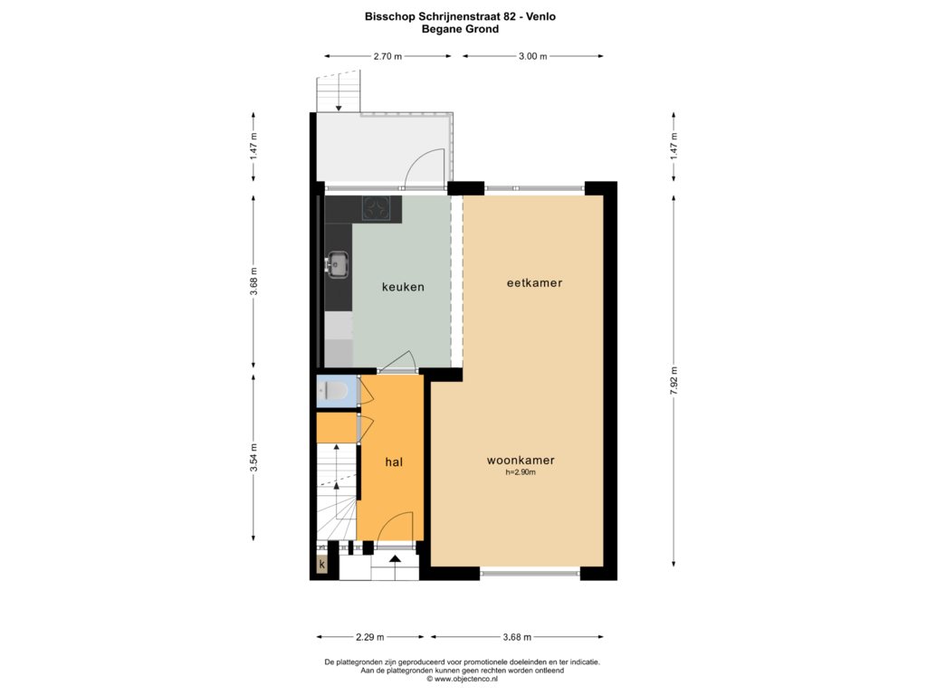 Bekijk plattegrond van Begane Grond van Bisschop Schrijnenstraat 82