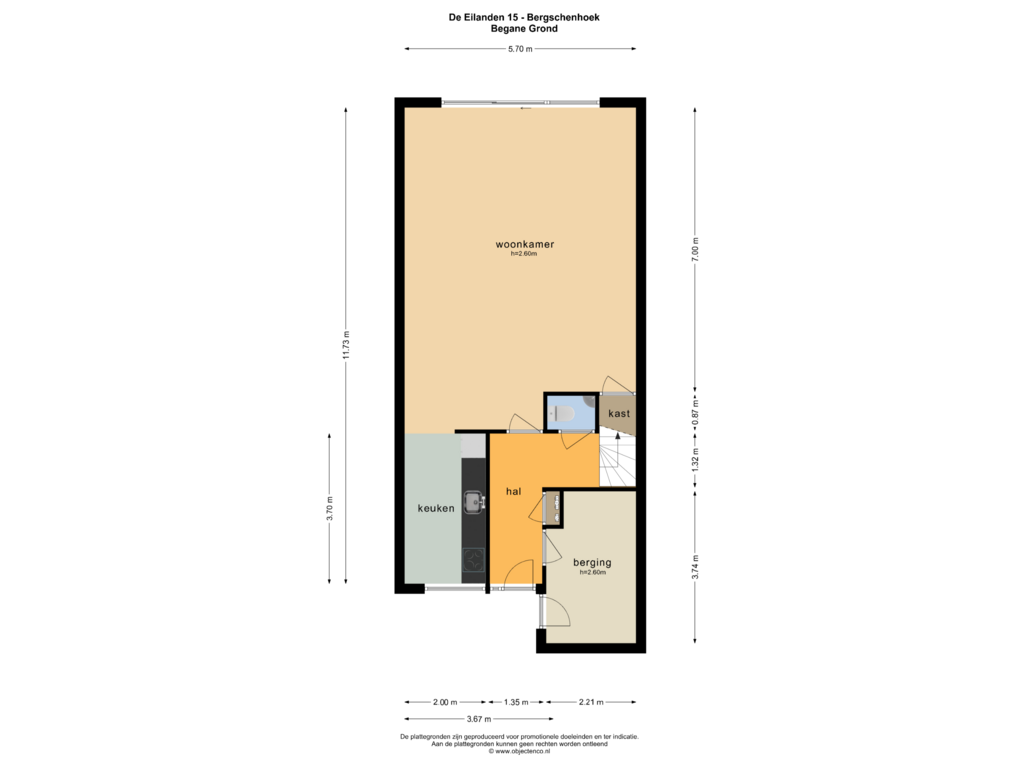 Bekijk plattegrond van BEGANE GROND van De Eilanden 15