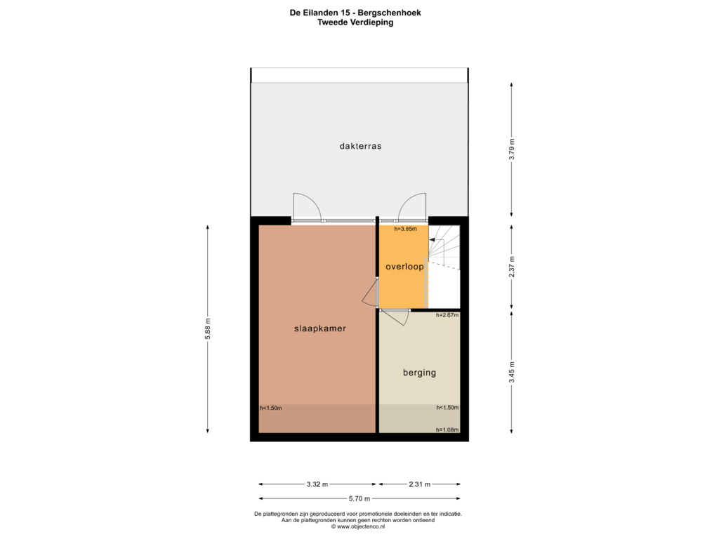 Bekijk plattegrond van TWEEDE VERDIEPING van De Eilanden 15