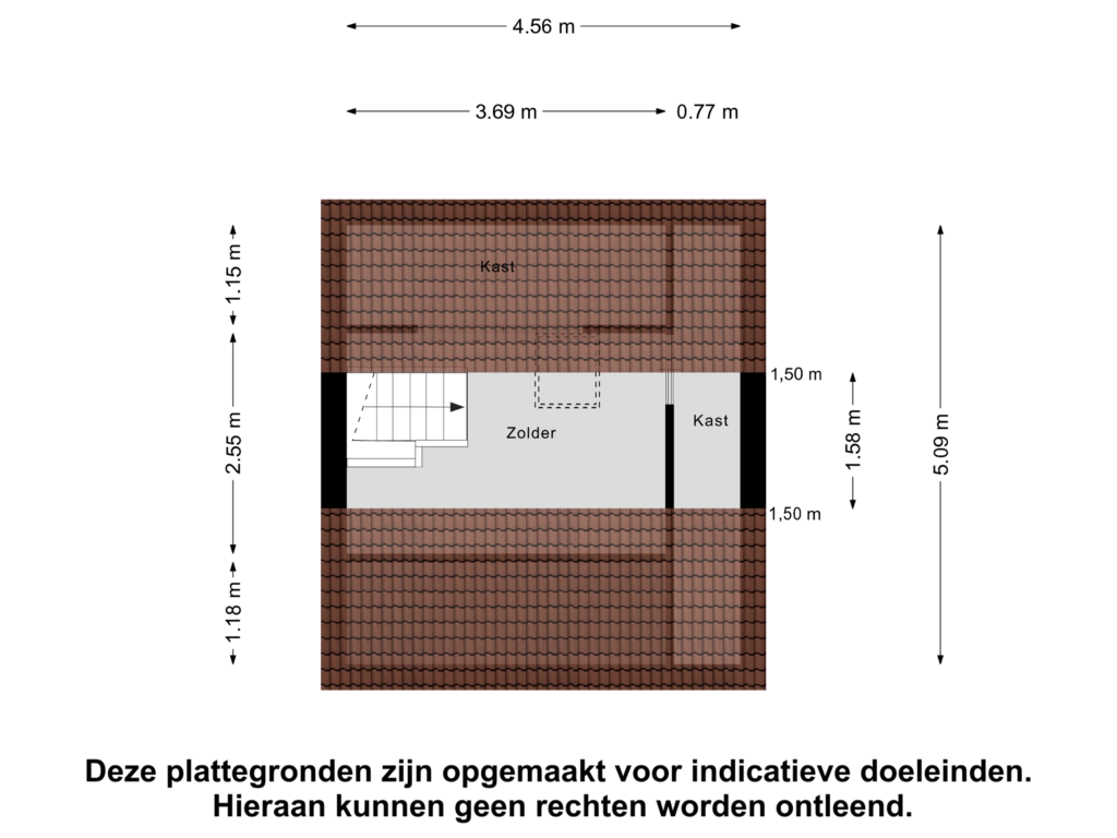 Bekijk plattegrond van Tweede Verdieping van Steensedijk 31