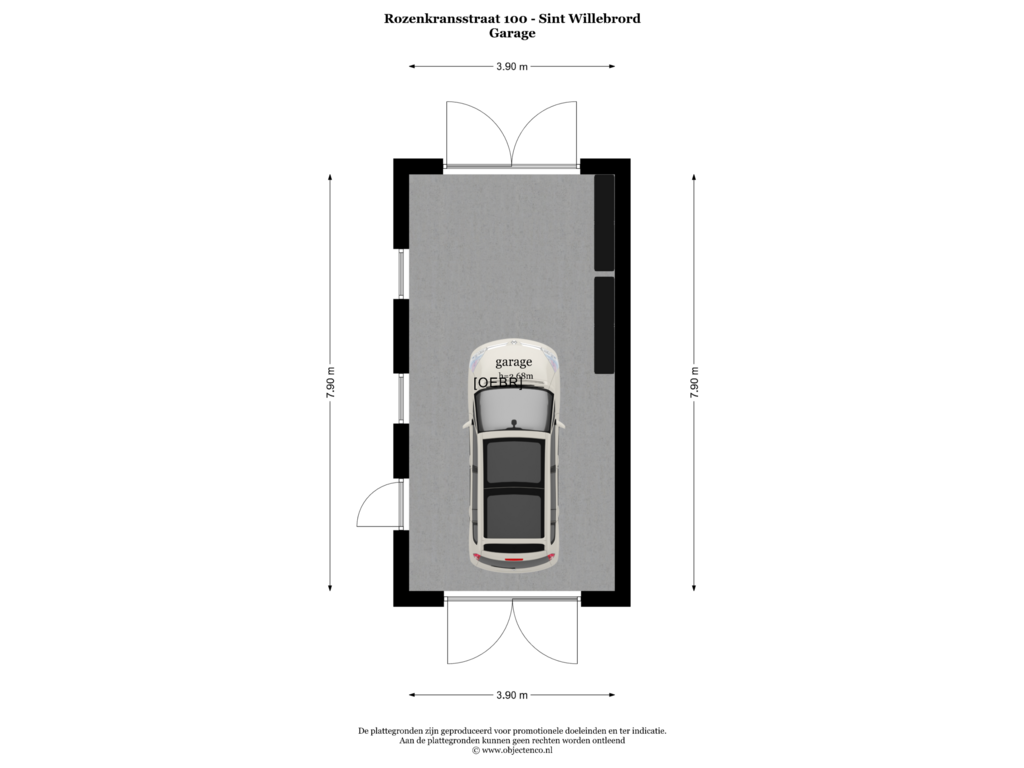 View floorplan of GARAGE of Rozenkransstraat 100