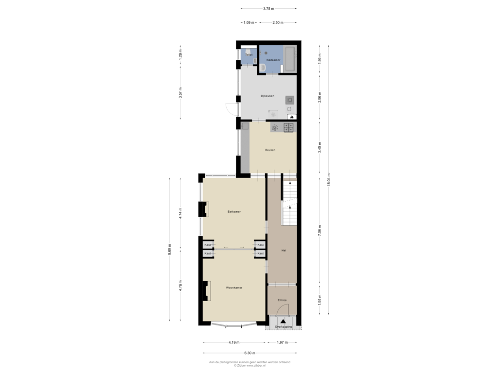 View floorplan of Begane Grond of Kardinaal van Rossumstraat 70