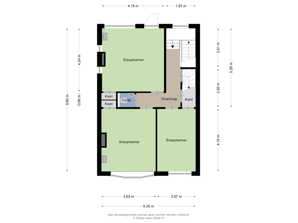 View floorplan of Eerste Verdieping of Kardinaal van Rossumstraat 70