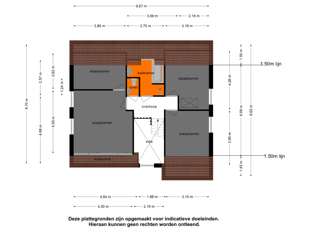 Bekijk plattegrond van 1e verdieping van Mierdseweg 73