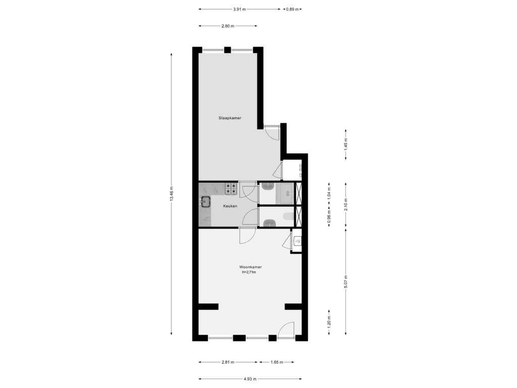 Bekijk plattegrond van Begane Grond van Oostmaaslaan 253-A