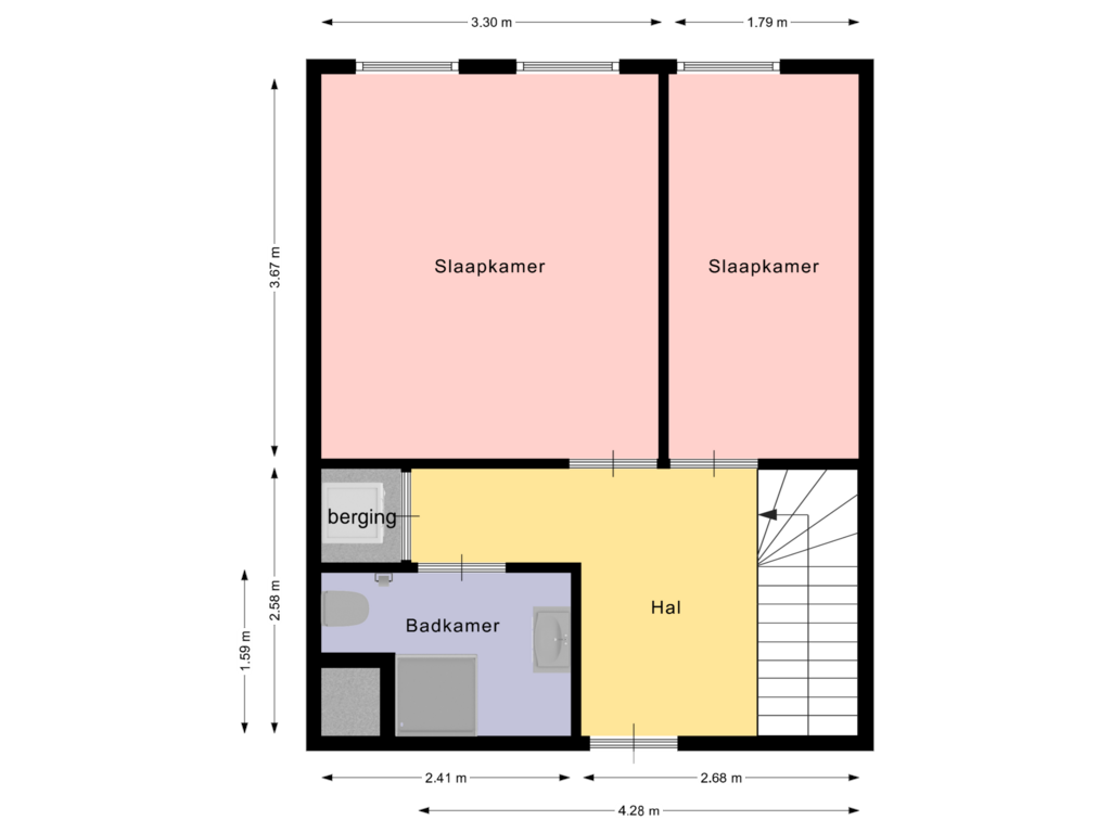 Bekijk plattegrond van Begane grond van Roserije 221-C