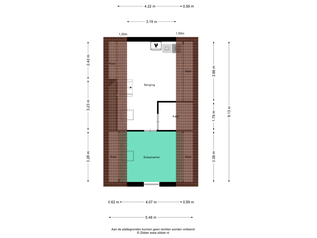 Bekijk plattegrond van Tweede Verdieping van Wendakker 8