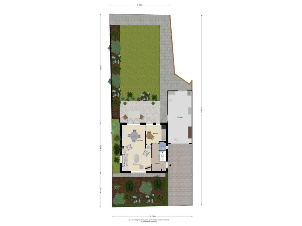 Bekijk plattegrond van Begane grond Tuin van Hofstraat 4