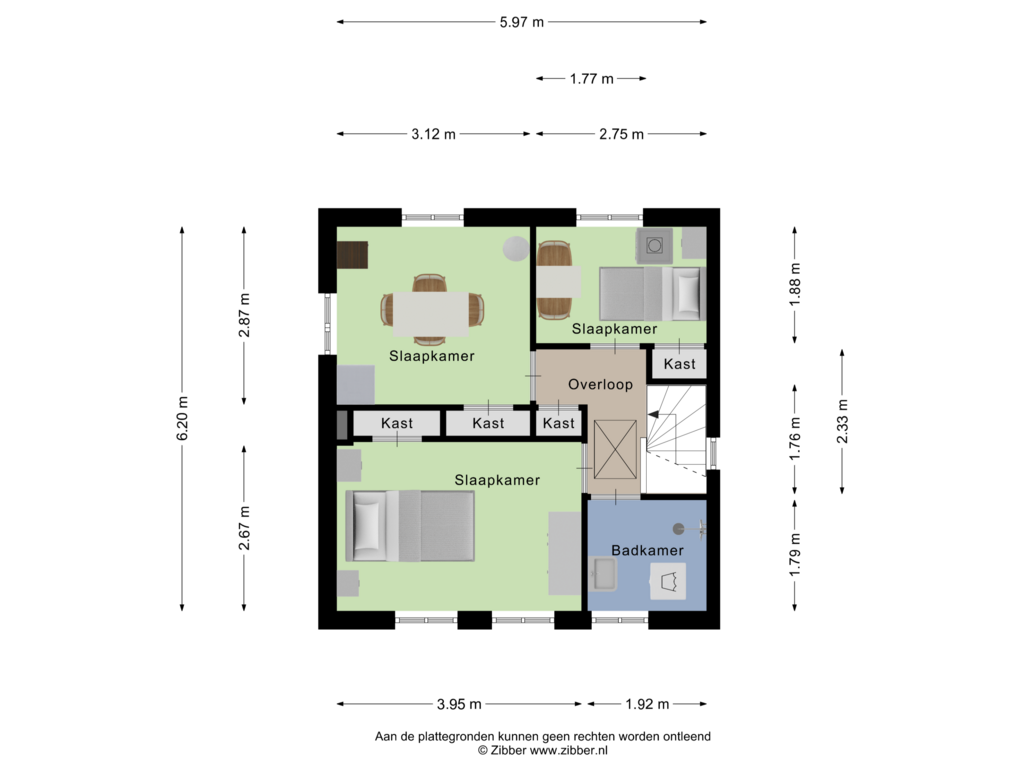 Bekijk plattegrond van Eerste verdieping van Hofstraat 4