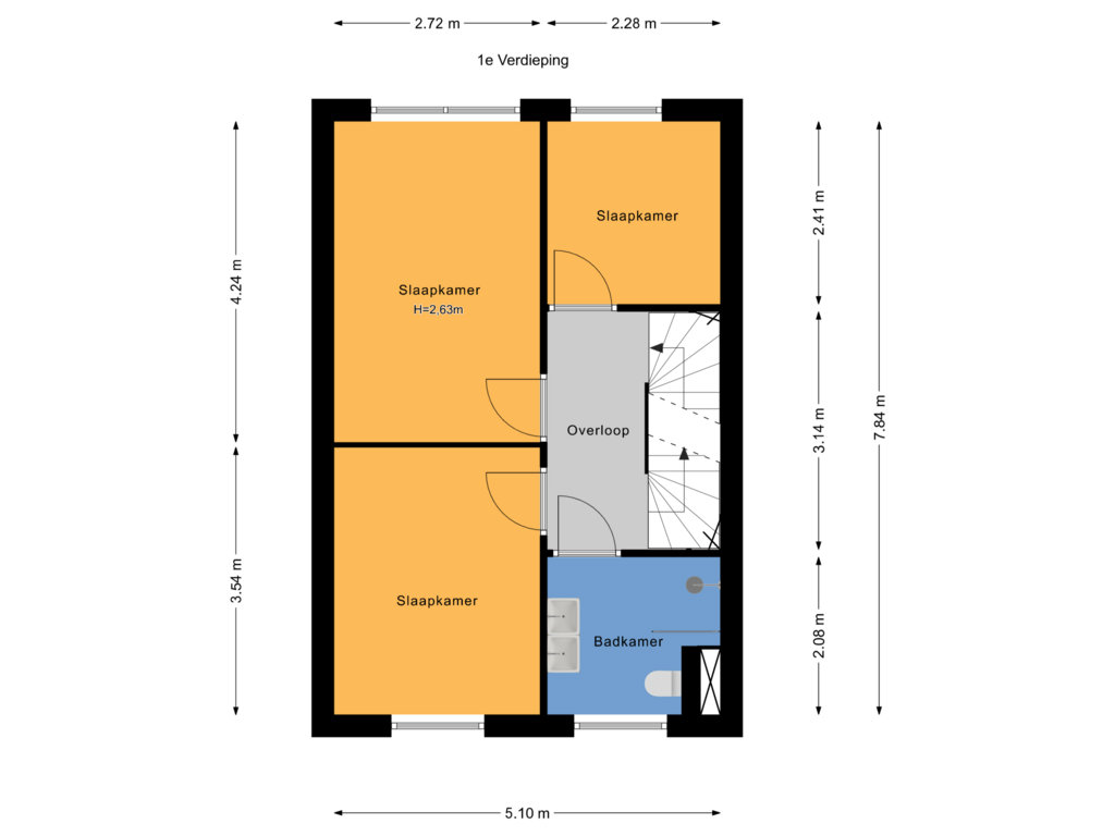 Bekijk plattegrond van 1e Verdieping van Mary Dresselhuysweg 20