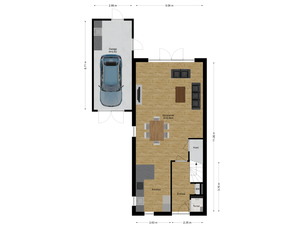 Bekijk plattegrond van Begane grond van Ketelven 33-C