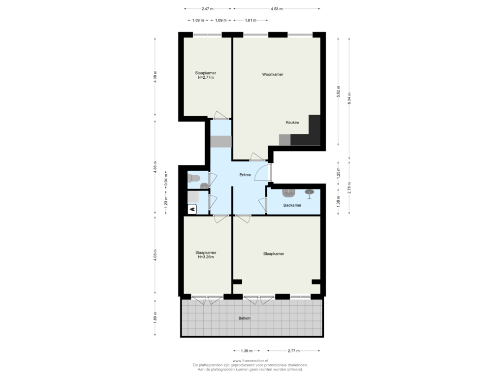 View floorplan of Verdieping 1 of Mathenesserlaan 181-B