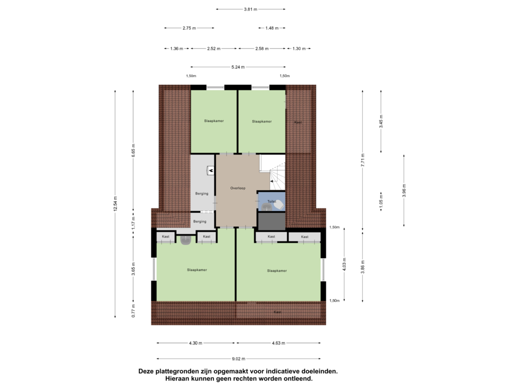 View floorplan of Eerste Verdieping of van Egmondstraat 18