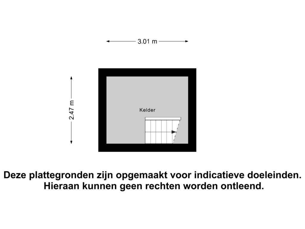 View floorplan of Kelder of van Egmondstraat 18