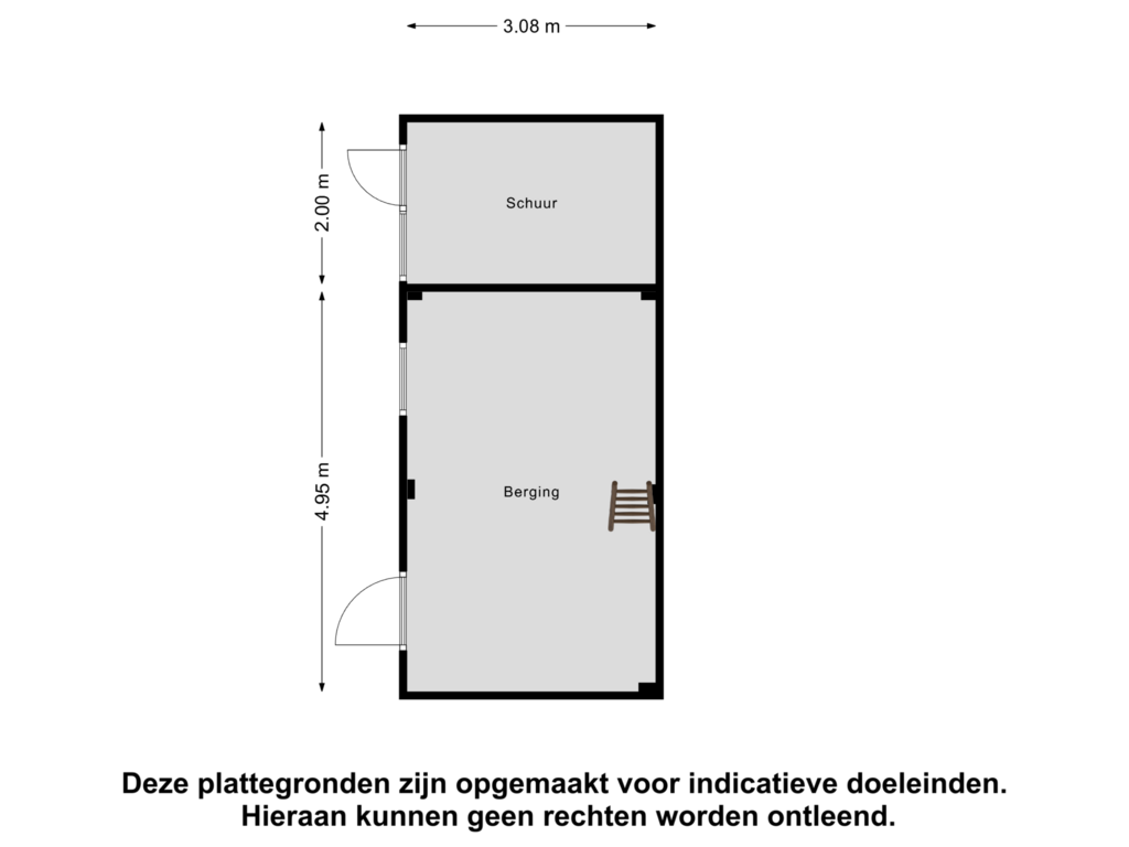 View floorplan of Berging of van Egmondstraat 18