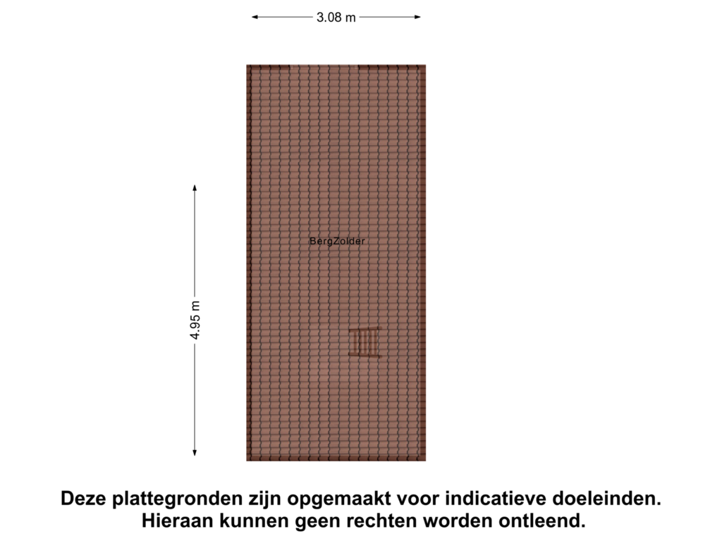 View floorplan of Berging zolder of van Egmondstraat 18