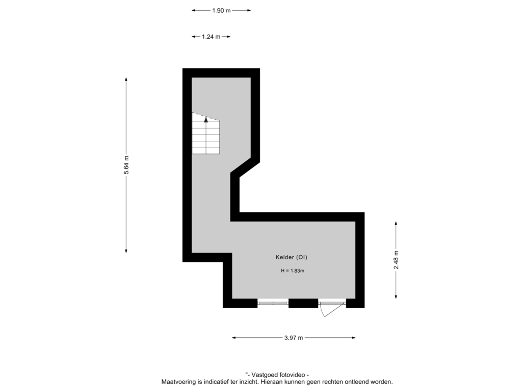 Bekijk plattegrond van Kelder van Hommelseweg 343