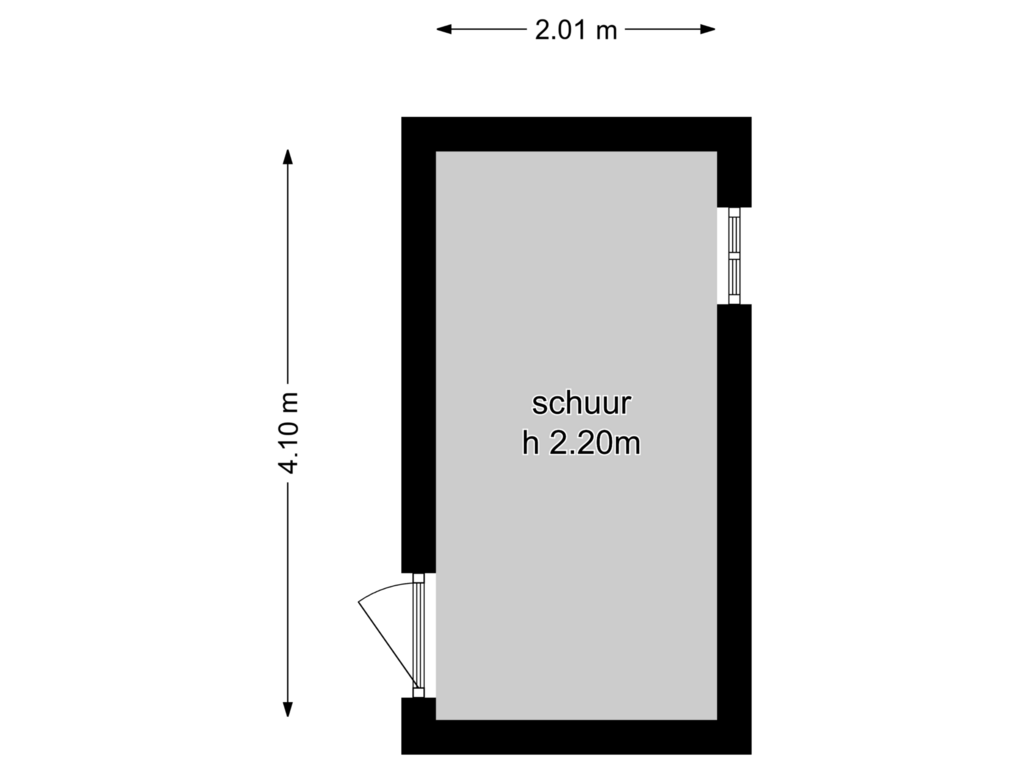 View floorplan of Schuur of Monseigneur van Steelaan 1-F