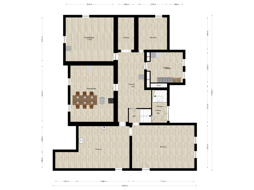 View floorplan of Begane grond of Bahnhofstraße 239