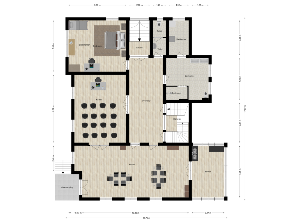 View floorplan of Eerste verdieping of Bahnhofstraße 239